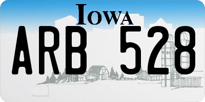 IA license plate ARB528
