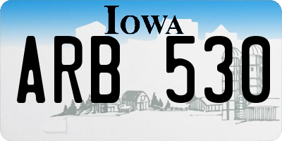 IA license plate ARB530