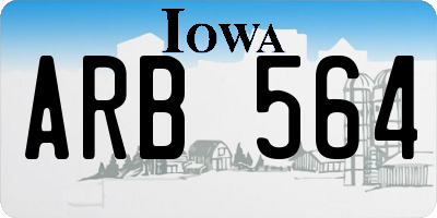 IA license plate ARB564