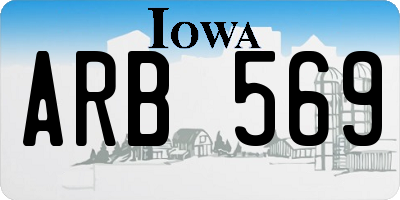 IA license plate ARB569