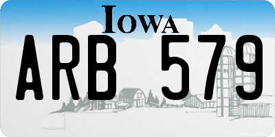 IA license plate ARB579