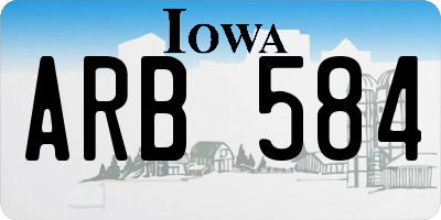 IA license plate ARB584