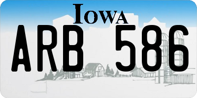 IA license plate ARB586