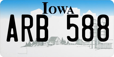 IA license plate ARB588