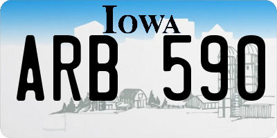 IA license plate ARB590