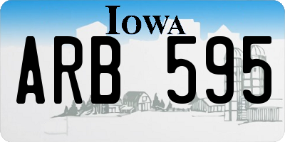 IA license plate ARB595