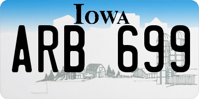 IA license plate ARB699