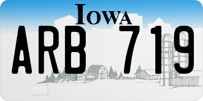 IA license plate ARB719