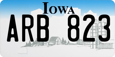 IA license plate ARB823