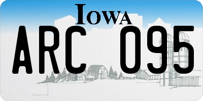 IA license plate ARC095