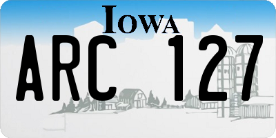 IA license plate ARC127