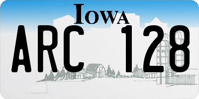 IA license plate ARC128