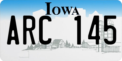 IA license plate ARC145
