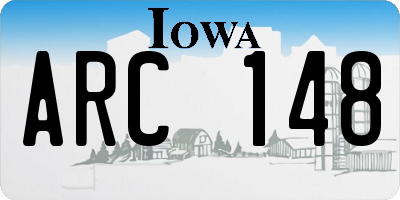 IA license plate ARC148