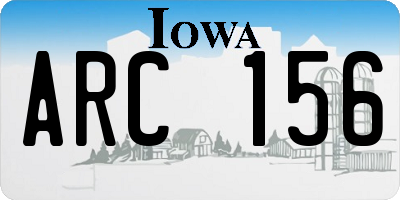 IA license plate ARC156