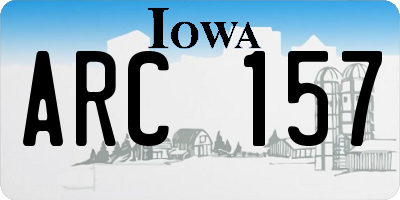 IA license plate ARC157