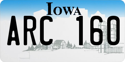 IA license plate ARC160