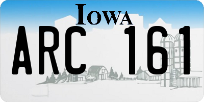 IA license plate ARC161