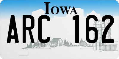 IA license plate ARC162