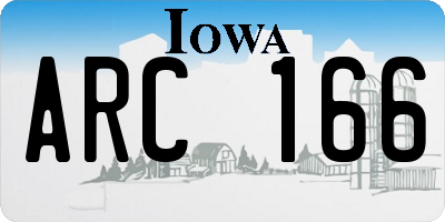 IA license plate ARC166