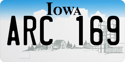 IA license plate ARC169