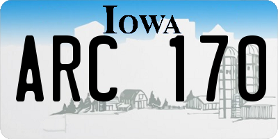 IA license plate ARC170
