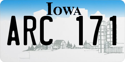 IA license plate ARC171
