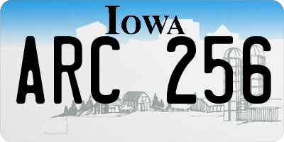 IA license plate ARC256