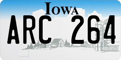 IA license plate ARC264