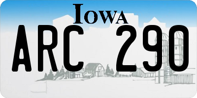IA license plate ARC290