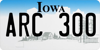 IA license plate ARC300