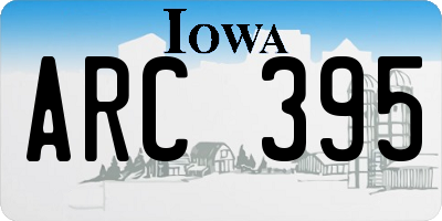 IA license plate ARC395