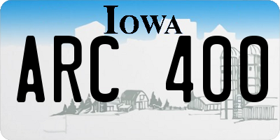 IA license plate ARC400