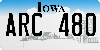 IA license plate ARC480