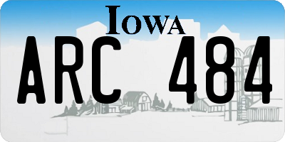 IA license plate ARC484