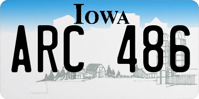 IA license plate ARC486