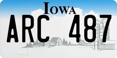 IA license plate ARC487