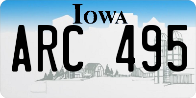 IA license plate ARC495