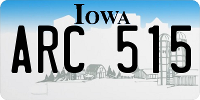IA license plate ARC515
