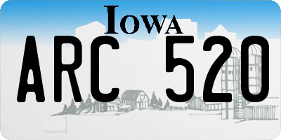 IA license plate ARC520