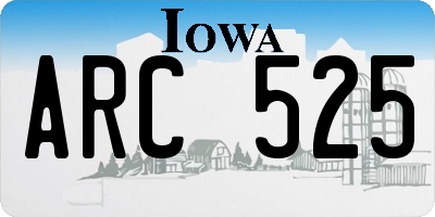 IA license plate ARC525