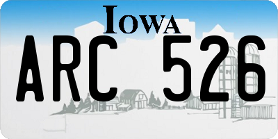 IA license plate ARC526