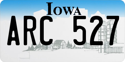 IA license plate ARC527