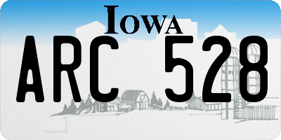 IA license plate ARC528