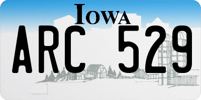 IA license plate ARC529