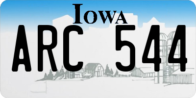 IA license plate ARC544