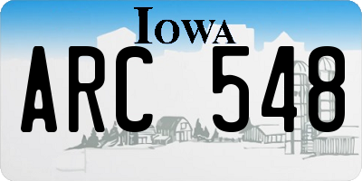 IA license plate ARC548