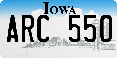 IA license plate ARC550