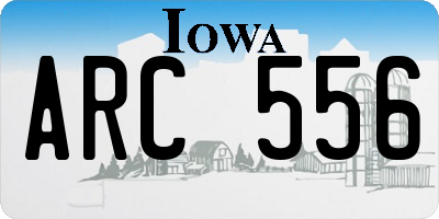 IA license plate ARC556