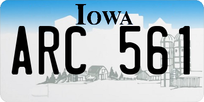 IA license plate ARC561